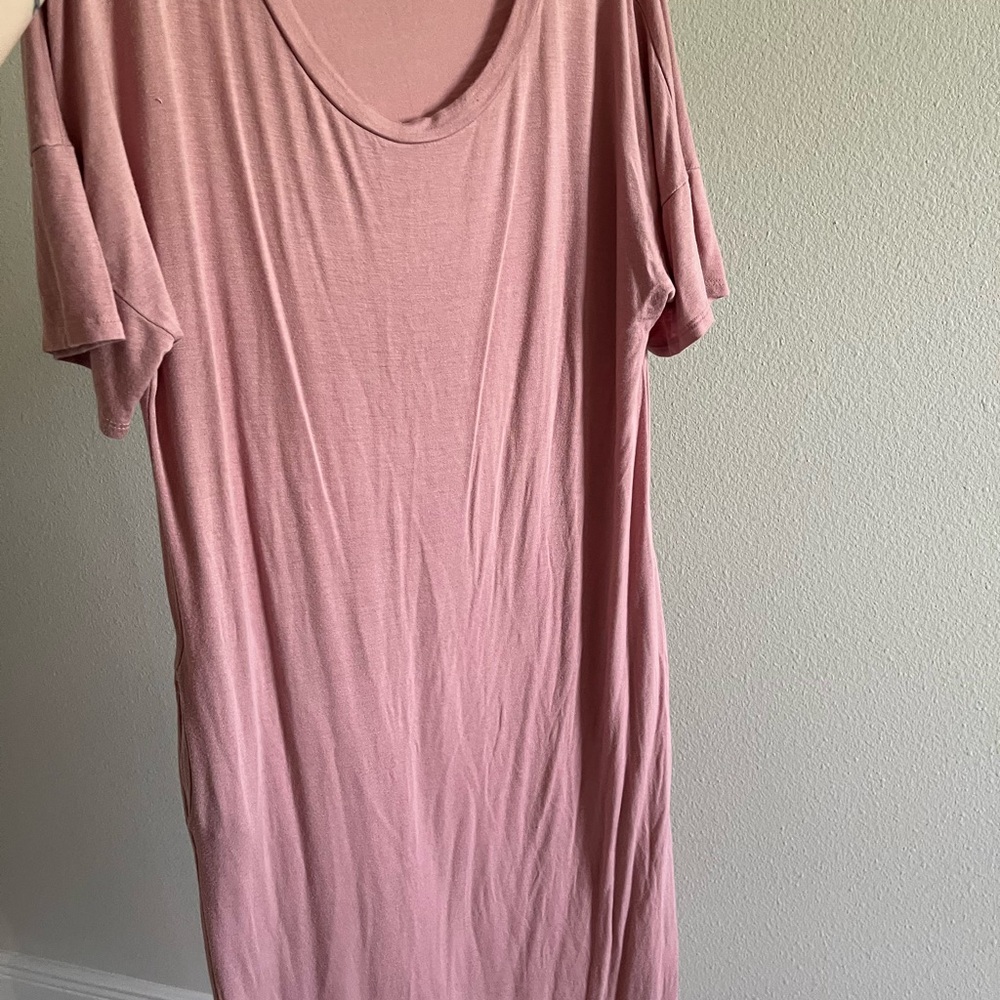 Pink Lily Soft Pink T-Shirt Dress